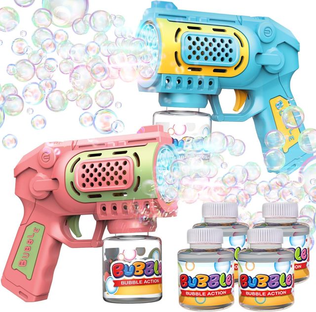 Automatic Bubble Gun for Kids Electric Bubble Blaster Toy with LED Light Outdoor Summer Party Birthday Gift Toys