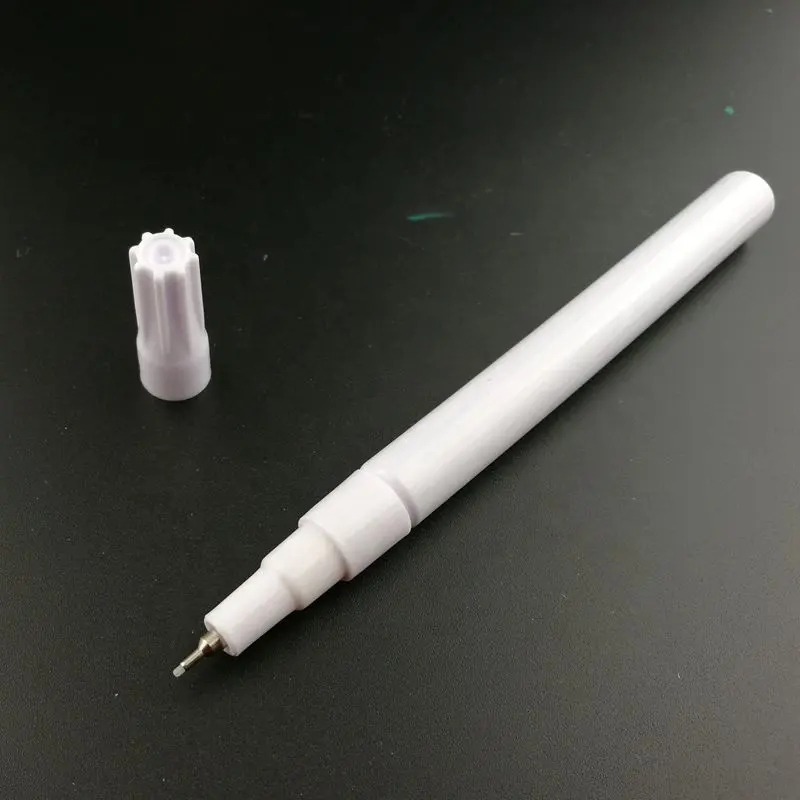 פלדה כדור נוסף בסדר מתכת ציפורן פירוט ציור אלומיניום צינור עט 11mm 0.5mm שמן סמן על בסיס ריק