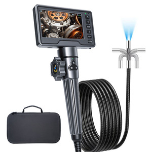 Caméra d'inspection mécanique à objectif unique de 5 pouces 6 mm, endoscope industriel articulé à <span class=keywords><strong>360</strong></span> <span class=keywords><strong>degrés</strong></span>, IP67, LED réglable - Product Image 1