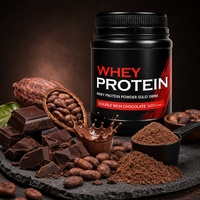 Custom Brand Chocolade Wei-eiwitpoeder 2LB Snelle Absortie Post-Workout Spierherstel Eiwitdrank Poeder