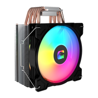 ESGAMING pendingin kipas Cpu, pendingin udara PC komputer hidrolik sirip aluminium RGB warna-warni 6 heatpipe Gamer Volume tinggi 120mm