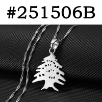 1 pièce Collier tendance avec pendentif drapeau du Liban en cèdre, chaînes du Liban pour femmes et mères, bijoux pour anniversaire # 504162