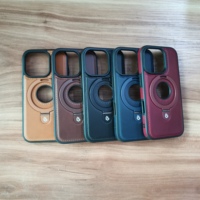 GSCASE Étui Haut de Gamme en Cuir d'Affaires Magnétique avec Support pour iPhone 16 Pro 15 14 13 12 Pro Max