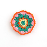 5.5cm main Crochet fleurs vêtements couverture sac Patchwork fleur à la main Crochet fleur pour vêtements accessoires bricolage décoration