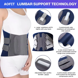 Ceinture élastique de soutien lombaire pour soulager les douleurs du bas du dos, attelle de maintien dorsal - Product Image 6