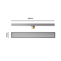 Drain de douche linéaire commercial rectangulaire en acier inoxydable dissimulé 2-en-1, insert de carrelage, anti-odeur, écologique, pour cuisine et baignoire