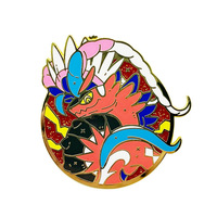 Insignia de Pokémon de Anime Clásico Japonés, Metal Galvanizado, Impresión por Grabado, Pintura al Horno, Mundo Alienígena, Monstruo, Sprite, Dibujos Animados