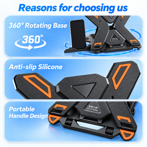 Soporte para Laptop, Diseño Gaming de Plástico, Base Refrigerante para Laptop, Soporte para PC de Escritorio, Sin Ventilador, Refrigeración por Aire, COOREL 190*250*4mm 14 Pulgadas - Product Image 3