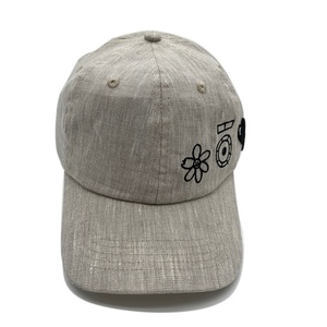 Casquettes de baseball structurées à 6 panneaux avec visière incurvée, en lin écologique, chanvre, coton biologique et bambou, avec logo brodé 3D personnalisé, fermeture snapback. - Product Image 1