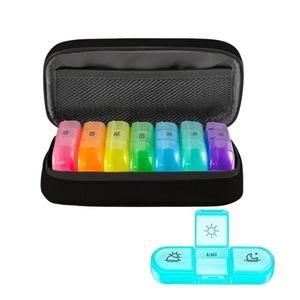 Pastillero de 7 días y 21 compartimentos con sellado y protección contra <span class=keywords><strong>el</strong></span> polvo, modelo de empaque para uso matutino, mediodía y nocturno - Product Image 6