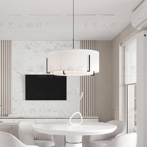 Luminaire suspendu rond moderne à LED E27 avec interrupteur pour salon, chambre à coucher, restaurant - Product Image 1