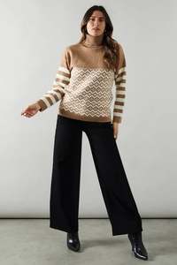 FNJIA <strong>Women's</strong> Custom Crew Neck Jacquard Pullover Christmas <strong>Jumper</strong> with Cartoon Pattern Winter Ugly <strong>Xmas</strong> Sweater - Product Image 4