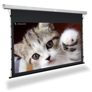 100inch <strong>Black</strong> Crystal Anti-light Tab Tension Electric <strong>Projector</strong> Down <strong>Screen</strong> for Long Focus ALR <strong>Black</strong> Crystal - Product Image 1