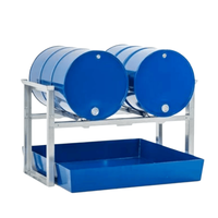 Étagère de stockage de fûts d'huile en acier Q235 multicouche, robuste, longueur de bras 816 mm, chariot de stockage de pneus pliable, mobile et empilable, galvanisé