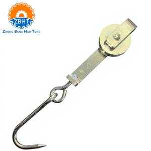 Poulie à rail plat robuste en SUS304 avec roulement en cuivre pour machine de traitement de <span class=keywords><strong>la</strong></span> viande en abattoir, <span class=keywords><strong>boucherie</strong></span> CE - Product Image 2