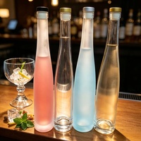 Bouteille de vin blanc en verre avec dégradé de couleur, emballage transparent, boîte cadeau, récipient pour le stockage de spiritueux