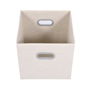 Scatola portaoggetti moderna in tessuto non tessuto con maniglia in plastica, pieghevole, a un solo livello, per uso domestico, per vestiti, giocattoli, libri - Product Image 2