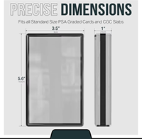 Étui de présentation pour cartes de sport classées, en acrylique ultra-épais 8 mm, protection UV, PSAa CGC, support inclus