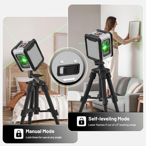 Niveau <span class=keywords><strong>laser</strong></span> industriel pivotant à 360 degrés avec 2 lignes et <span class=keywords><strong>trépied</strong></span> <span class=keywords><strong>pour</strong></span> la construction et les projets de bricolage – Entrepôt local Europe - Product Image 4