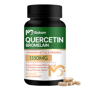 OEM 500mg cápsulas de quercetina com bromelina 1350mg, vitamina C e urtiga suplemento natural função imunológica e respiratória - Product Image 1