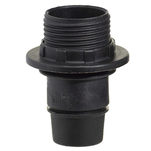 Portalampada 4A E-14 con vite e rondella, nero - Product Image 1