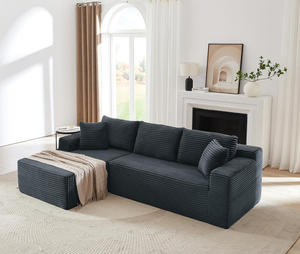 Wholesale L Shaped Cloud Couch Plush Sectional <b>Sofa</b> Minimalist Two-Seater <b>Bed</b> Chaise <b>Storage</b> for Gym Living Room Furniture - Product Image 6