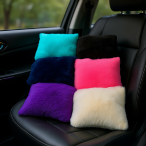 Coussin carré en peluche Carla Depot 50 cm x 50 cm, extra doux, décoratif, lot de 10, couleur unie, sans motif - Product Image 2