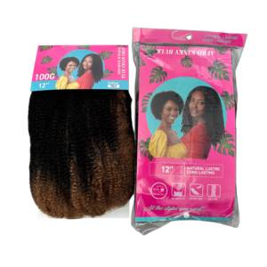 Extensions de cheveux afro crépus en vrac, souples et rebondissants, résistantes à la chaleur, 100g, pour tresses africaines, en fibre chimique de haute qualité et tendance - Product Image 3