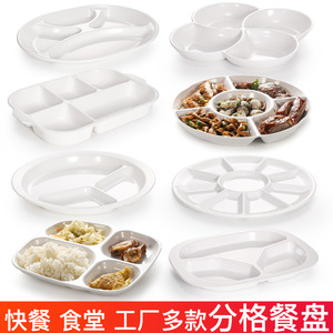 Plato de Melamina con Múltiples Compartimentos, 4/6 Secciones, Fácil de Limpiar, Vajilla Comercial para Hoteles y Cafeterías - Product Image 3