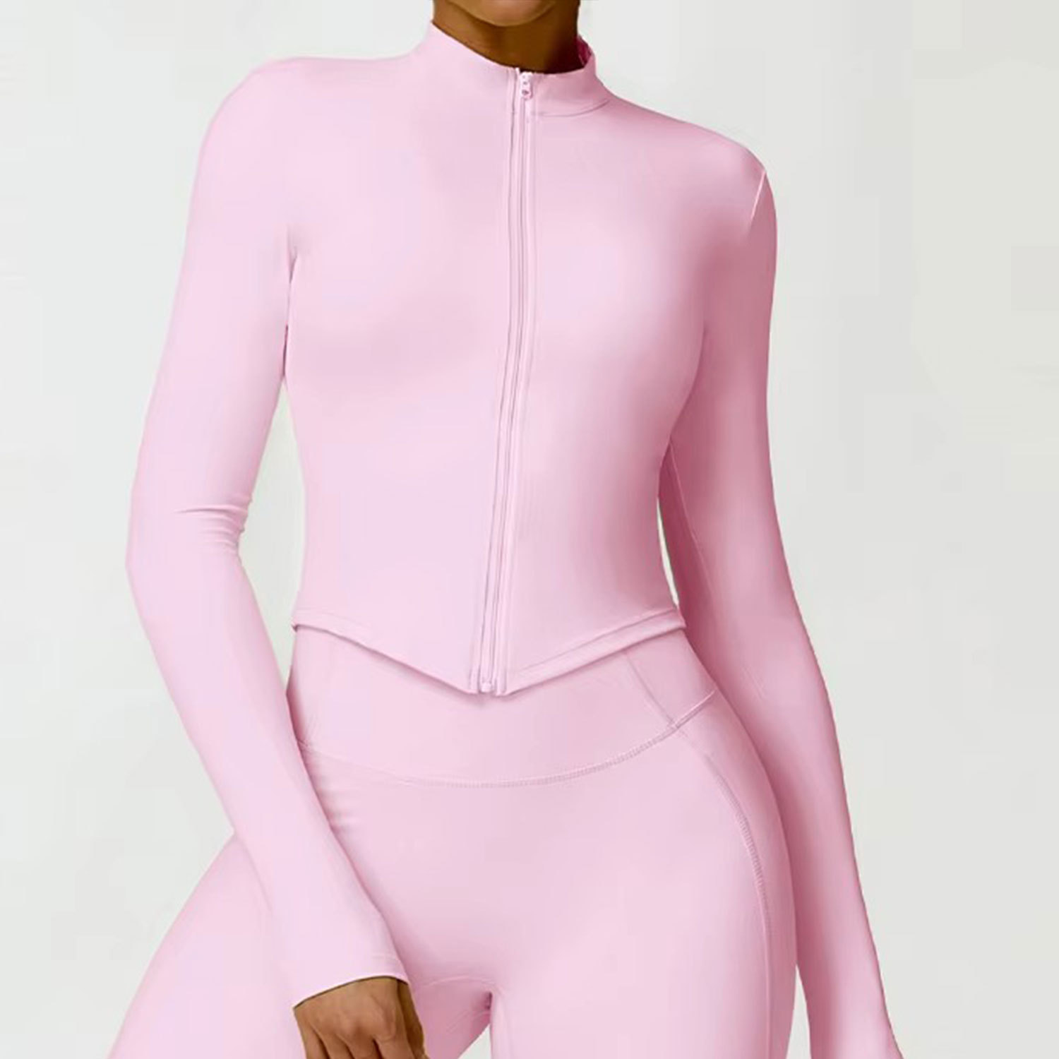 Wholesale Custom Logo Yoga Jacket Zipper Slimming Top Coat Women's Sports Jacket Gym Workout Sports Long Sleeves Women