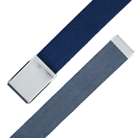 Nouvelle ceinture en toile durable en gros, vente directe d'usine, boucle à cadre argenté, ceinture unie en polyester et coton pour hommes et femmes