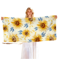 Serviette de plage DZ grande taille, sans sable, séchage rapide, en polyester, douce et confortable, légère et facile à transporter