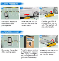Système de barrière de stationnement extérieur en acier à commande automatique, verrouillage de place, barrière élévatrice, alimentation solaire/CA, pour site de stationnement standardisé