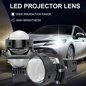 2.5inch Bi Led Projector Lens Headlight 55w Car Headlights Bulb H4 H7 9005 9006 Bi Mini Led Projector Lens High Low Beam