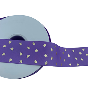 Cintas de Grosgrain de Poliéster Personalizadas con Varias Opciones de Color y Estrellas Holográficas para Decoraciones de Fiestas y Horquillas para el Cabello - Product Image 6