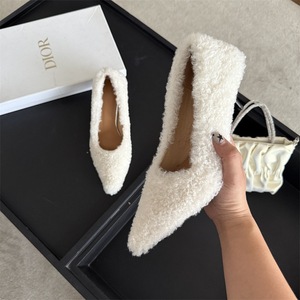 Chaussures à talons compensés blanches style coréen pour femme, élégantes et décolletées, automne-hiver - Product Image 6