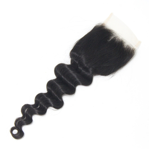 Transparent HD suisse dentelle 5 <span class=keywords><strong>par</strong></span> 5 Remy cheveux fermeture naturel 1b achat pas cher vierge cheveux brésiliens vague lâche 5*5 dentelle fermeture - Product Image 1