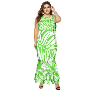 Puletasi polynesisches Meerjungfrau-Kleid hawaiianischer Stil formelles Abendkleid Ballkleid Hochzeit Maxi-langes Kleid für Damen - Product Image 6