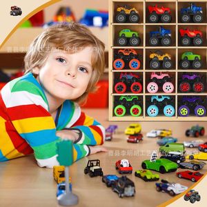 Boîte de rangement pour modèles de voitures en bois, 12,8 pouces x 3,25 pouces x 15,4 pouces, pour l'organisation des jouets des enfants - Product Image 3