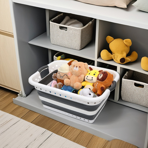 Công Suất Lớn Đóng Mở 37L Gấp Giặt Lưu Trữ Giỏ Tổ Chức Quần Áo Và Túi Xách Với Có Thể Gập Lại Nhựa <span class=keywords><strong>Container</strong></span> - Product Image 2