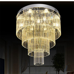 JYLIGHTING Cristal dorado redondo multicapa sala de estar dormitorio hotel boda Luz de lujo candelabros modernos y luces colgantes - Product Image 3