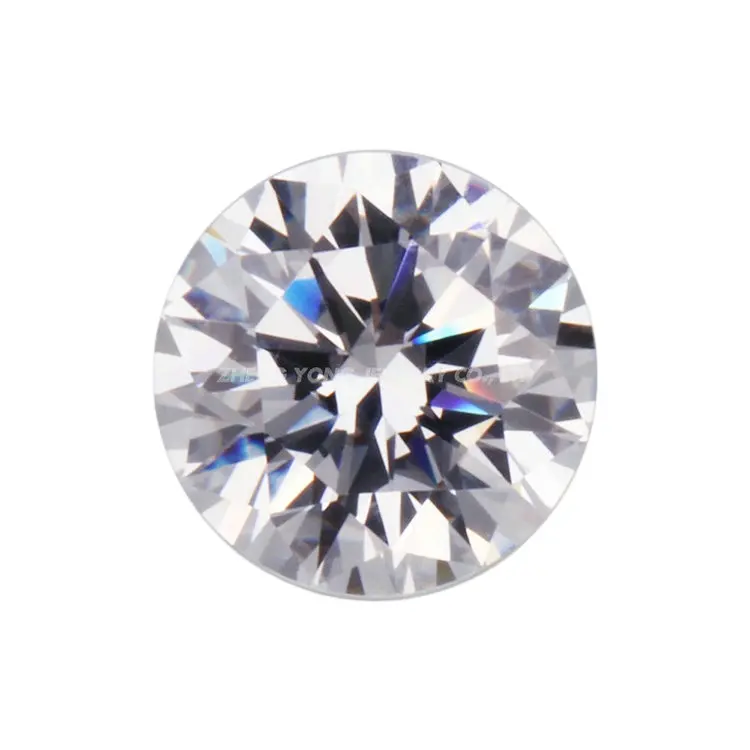 5A High Quality 3.5-10.00mm White Cubic Zirconia, Round Brilliant Cut Wholesale Factory Price Synthetic Cubic Zircon