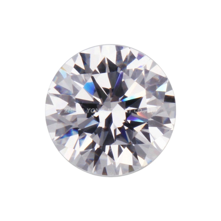 Cubiques en Zircon synthétique blanc, 3.5 à 10.00mm de haute qualité, coupe ronde brillante, prix d'usine, vente en gros