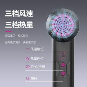 Secador de pelo inalámbrico portátil, batería de 15000mAh, 6x18650 Li-ion PW65w, carga rápida para dormitorios de estudiantes - Product Image 3