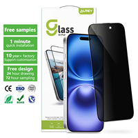 Protection d'écran en verre trempé personnalisée anti-espion 2.5D 9H, film de protection d'écran pour iPhone 15 14 13 16 Pro Max, vente chaude 2026