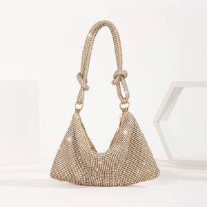 Sac fourre-tout pour femme tendance, étincelant, orné de strass, avec fermeture éclair, imperméable, grande capacité, en stock, vente chaude - Product Image 1