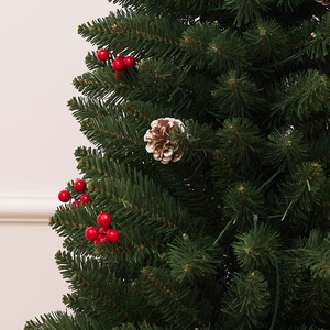 Pointed-Tip PVC Mini Tabletop Christmas <b>Tree</b> with Pinecones & Red Berries, Festive Ornament for Living Room & Bedroom Decoration - Product Image 5