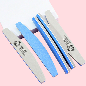 Yüksek kalite tırnak tamponu dosya 80 100 120 150 180 240 Grit özel Logo 2 renkler manikür tırnak törpüsü sünger tırnak törpüsü s - Product Image 1