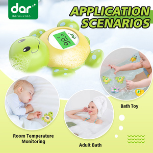 Thermomètre <span class=keywords><strong>de</strong></span> <span class=keywords><strong>bain</strong></span> pour bébé en forme <span class=keywords><strong>de</strong></span> <span class=keywords><strong>tortue</strong></span>, testeur <span class=keywords><strong>de</strong></span> température numérique flottant avec rétroéclairage couleur pour les nouveau-nés et les tout-petits, jouet <span class=keywords><strong>de</strong></span> sécurité pour la baignoire - Product Image 4