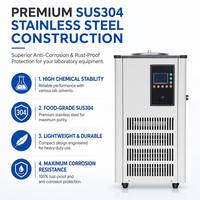 Refroidisseur d'eau de laboratoire ultra-précis 0,1°C, compact, à recirculation, avec pompe rotative à entraînement magnétique haute performance